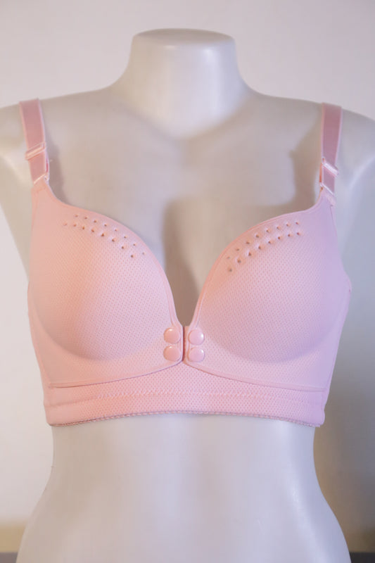 Ultra-Breathable Comfort Wireless Everyday Bra Pink